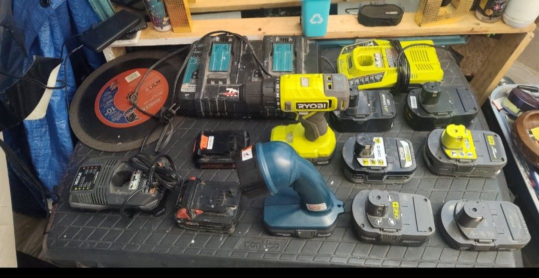 Ryobi Tools, Power Drill,Grinders, Drill Batteries,