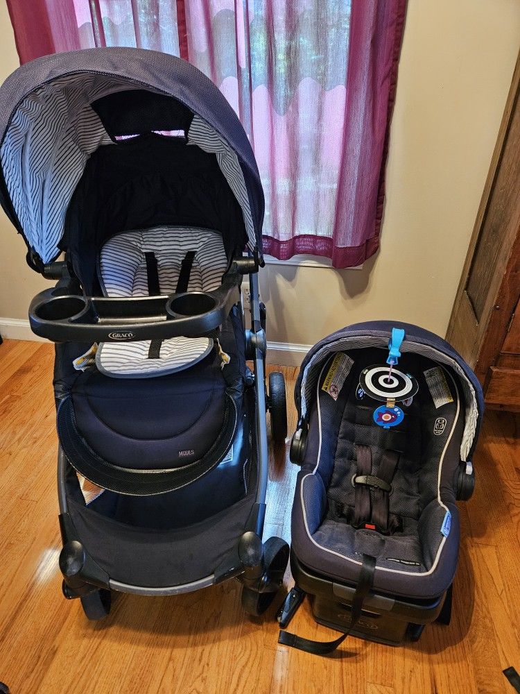 Graco Modes Element DLX 4 In 1 Stroller With Matching Carseat/ Travel System- Removable/ Reversible Seat, Bassinet + Frame Modes