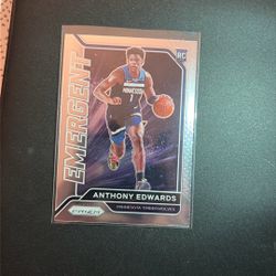 2020-21 Prizm Anthony Edwards Emergent RC Rookie #3 Timberwolves