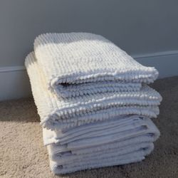 Whites Towels And Bathroom Mats