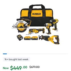 Dewalt 5-Power Tool Kit ~•~DCK530P2~•~ QUICK SALE