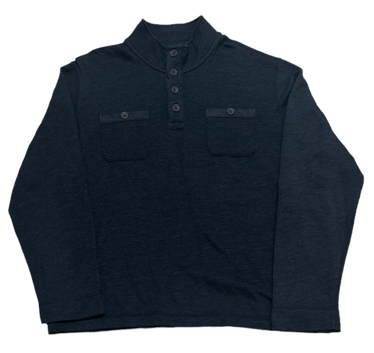 Lucky Brand Thermal Shirt Men’s XXL Dark Grey Pocket Outdoor Button Henley