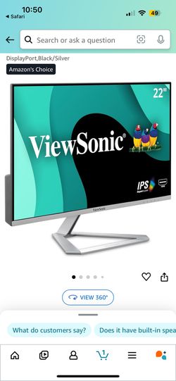 🖥️ ViewSonic VX2476-SMHD 24” IPS Monitor – Ultra-Slim Design – $60