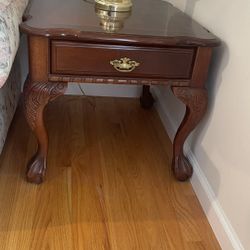 Chippendale Mahogany Tables  With Glass Top