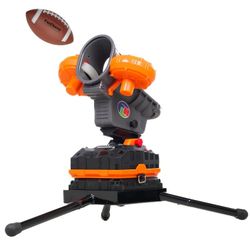 Football Machine for Kids & Teens, Automatic & Manual Thrower, 3 Adjustable Angles, Left-Right Oscillation, Ideal for Catch & Pass Drills