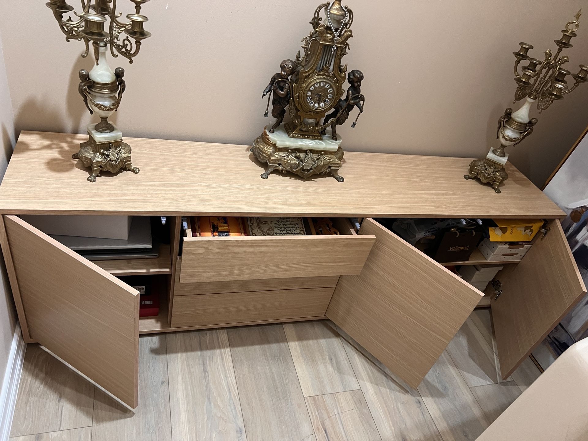 Media Console With Storage