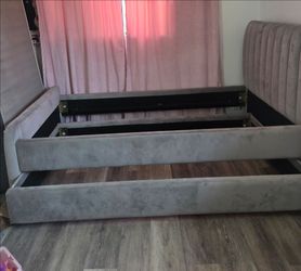 Gray bed