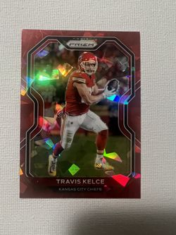 2020 Travis Kelce Red Cracked Ice Prizm 