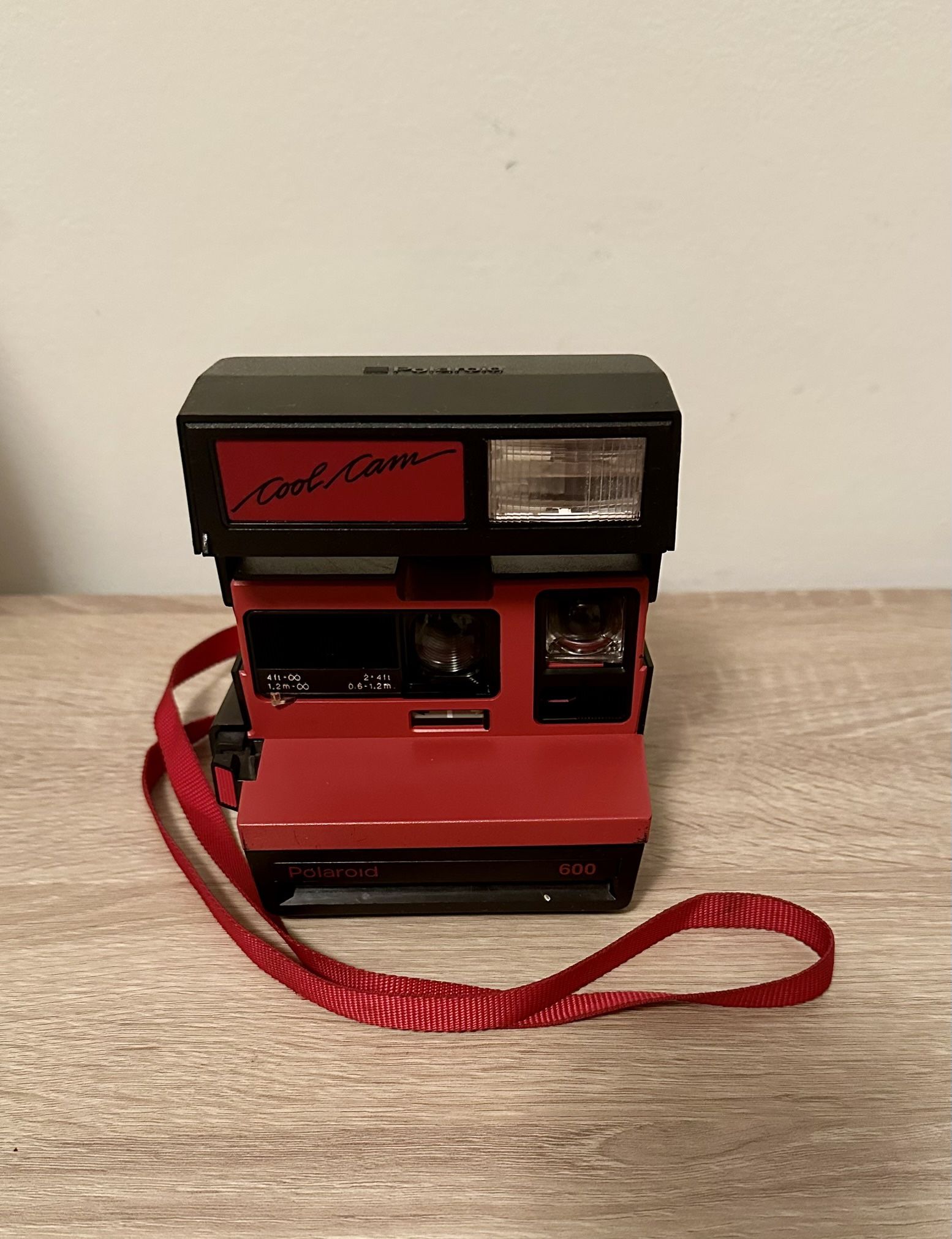 Vintage Untested Polaroid 600 Cool Cam - Red & Black