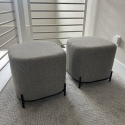 Small Grey ottoman (2)