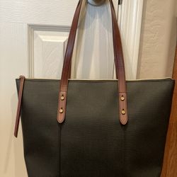 Fossil Tote Shoulder Bag - Black PVC