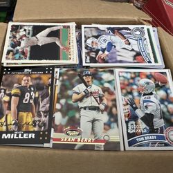 Box of Mostly Vintage Baseball & Football Trading Cards