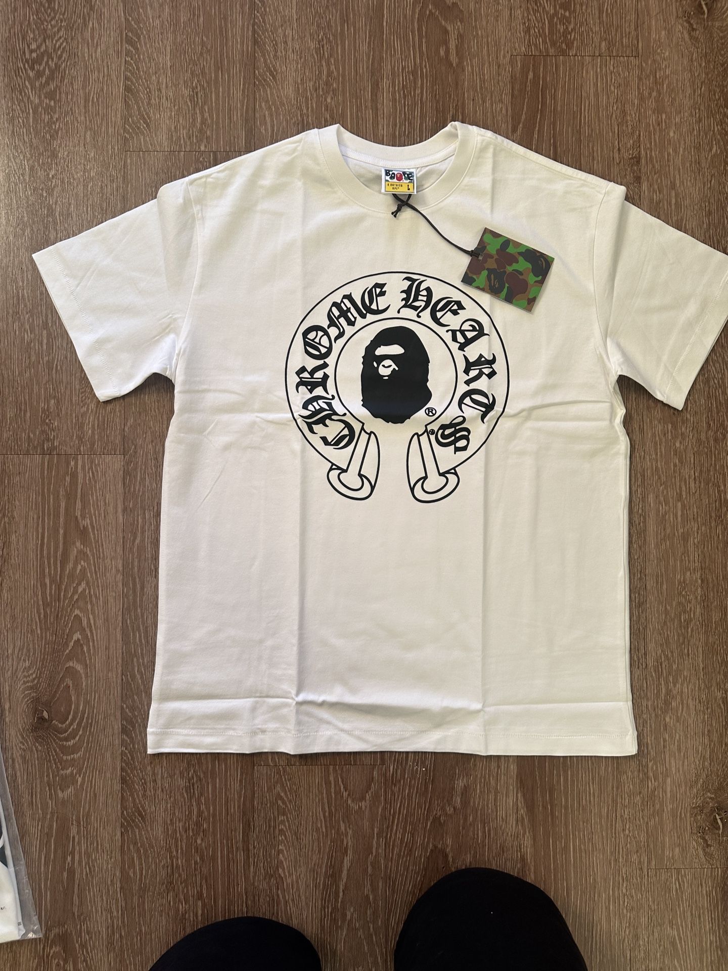 White Chrome Hearts Bape Shirtt Large