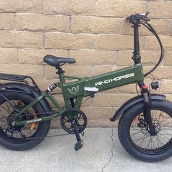 WINDHORSE E Bike for Adults, 48V 13AH Foldable Electric Bike with 750W Motor, 20MPH 50 Mile Range, 7-Gears, Dumping Power Outage, 20" Fat Tires 