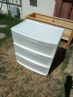 Plastic storage drawers
