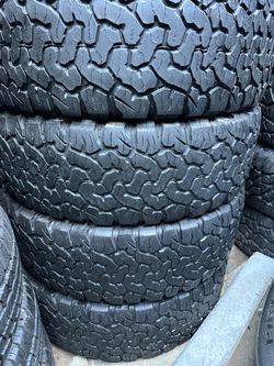 Vendo un set de llantas usadas 275/65r18 bfgoodrich en buenas condiciones