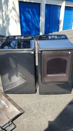 SAMSUNG 2025 HE ACTIVEWASH WASHER ELECTRIC DRYER SET LIKE NEW WORKS GREAT CAN DELIVER ANYWHERE