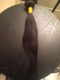 Peruvian virgin hair 7a natural black straight 18"