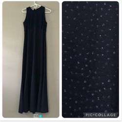 Reggio Dress size 8 Sparkle Sequins Embellished Maxi Party Prom Formal Navy