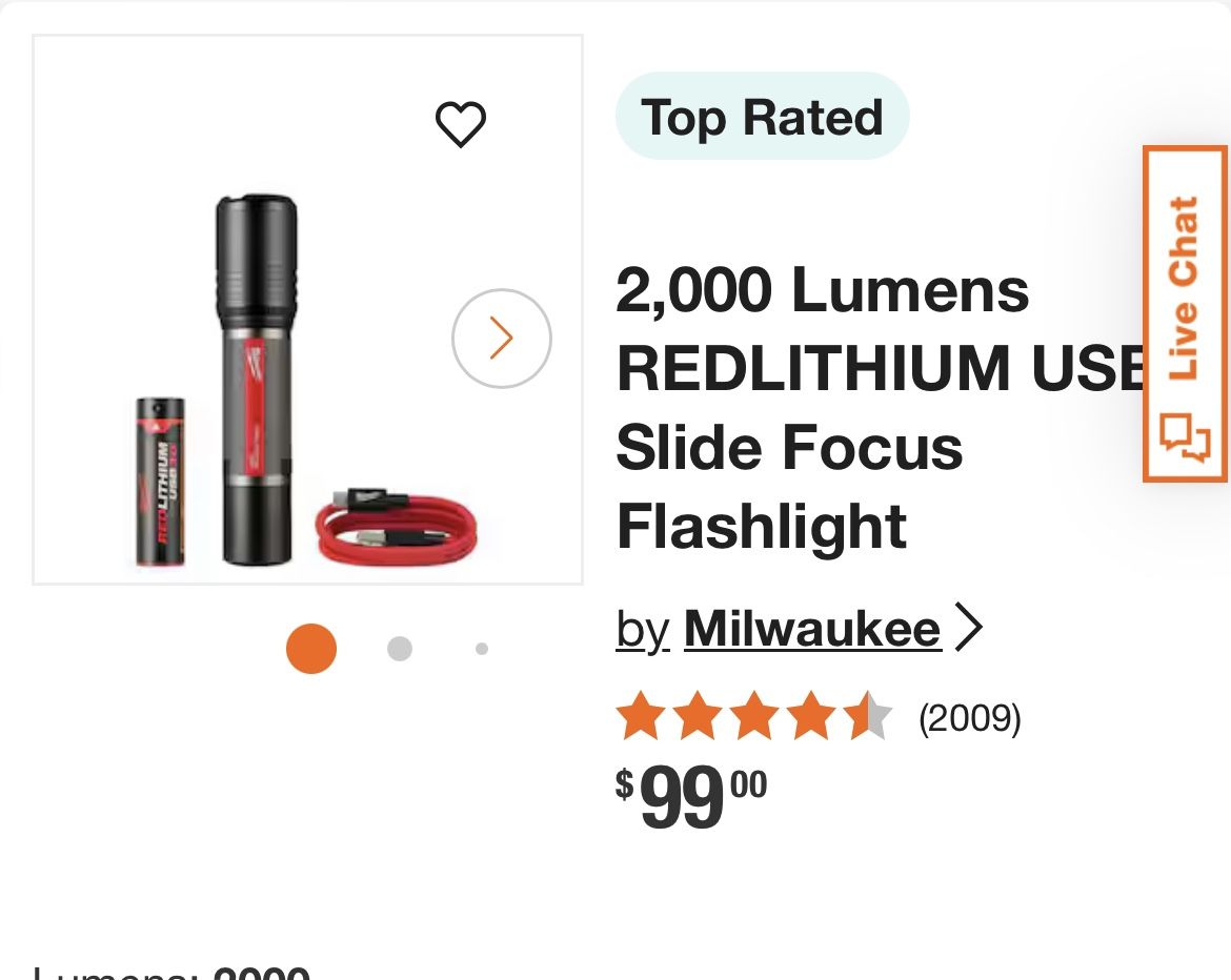 Milwaukee Flashlight - 2000 Lumens