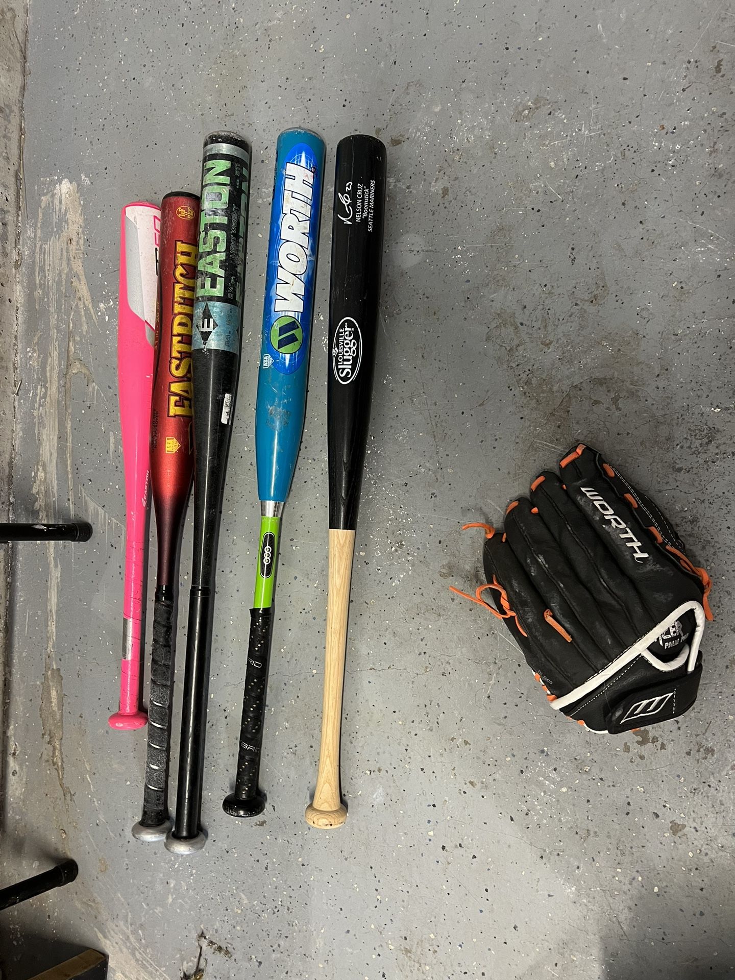 Baseball Bats And Glove
