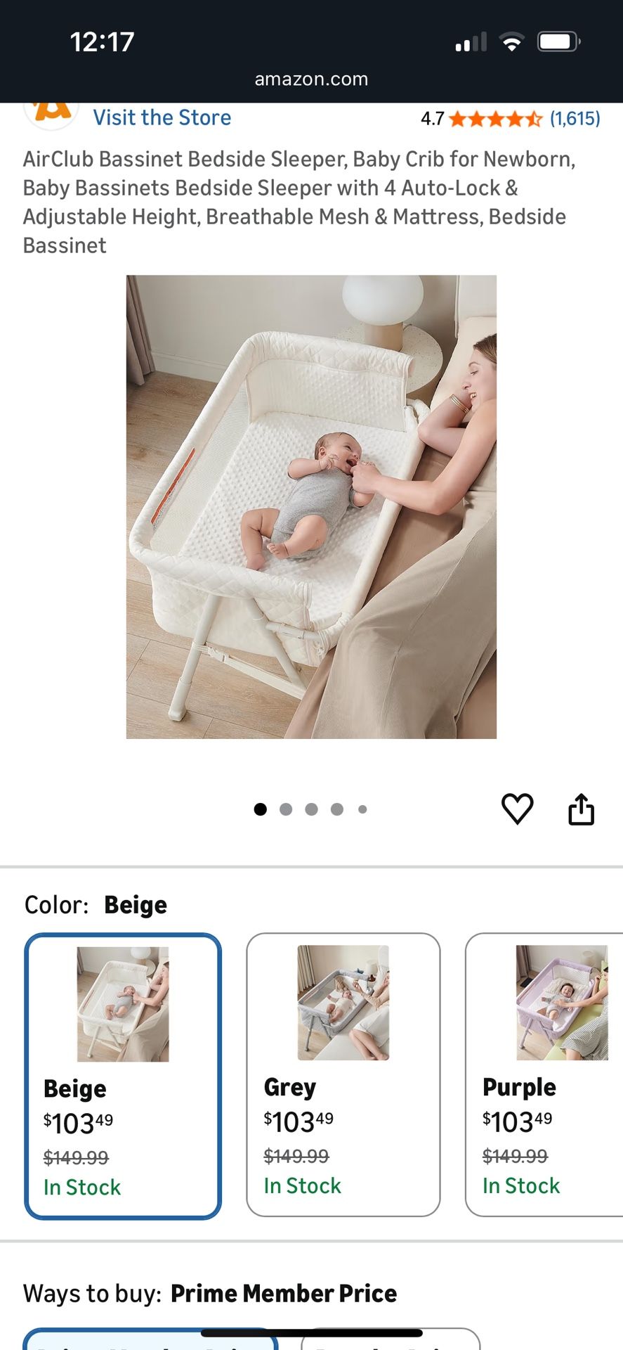 Bassinet Bed Side Sleeper