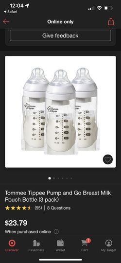 Tommee Tippee Express and Go Pouch Baby Bottle