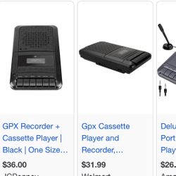 Gpx Cassette Recorder And Player 