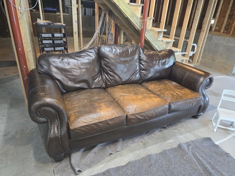 Bernhardt Leather Sofa (couch)