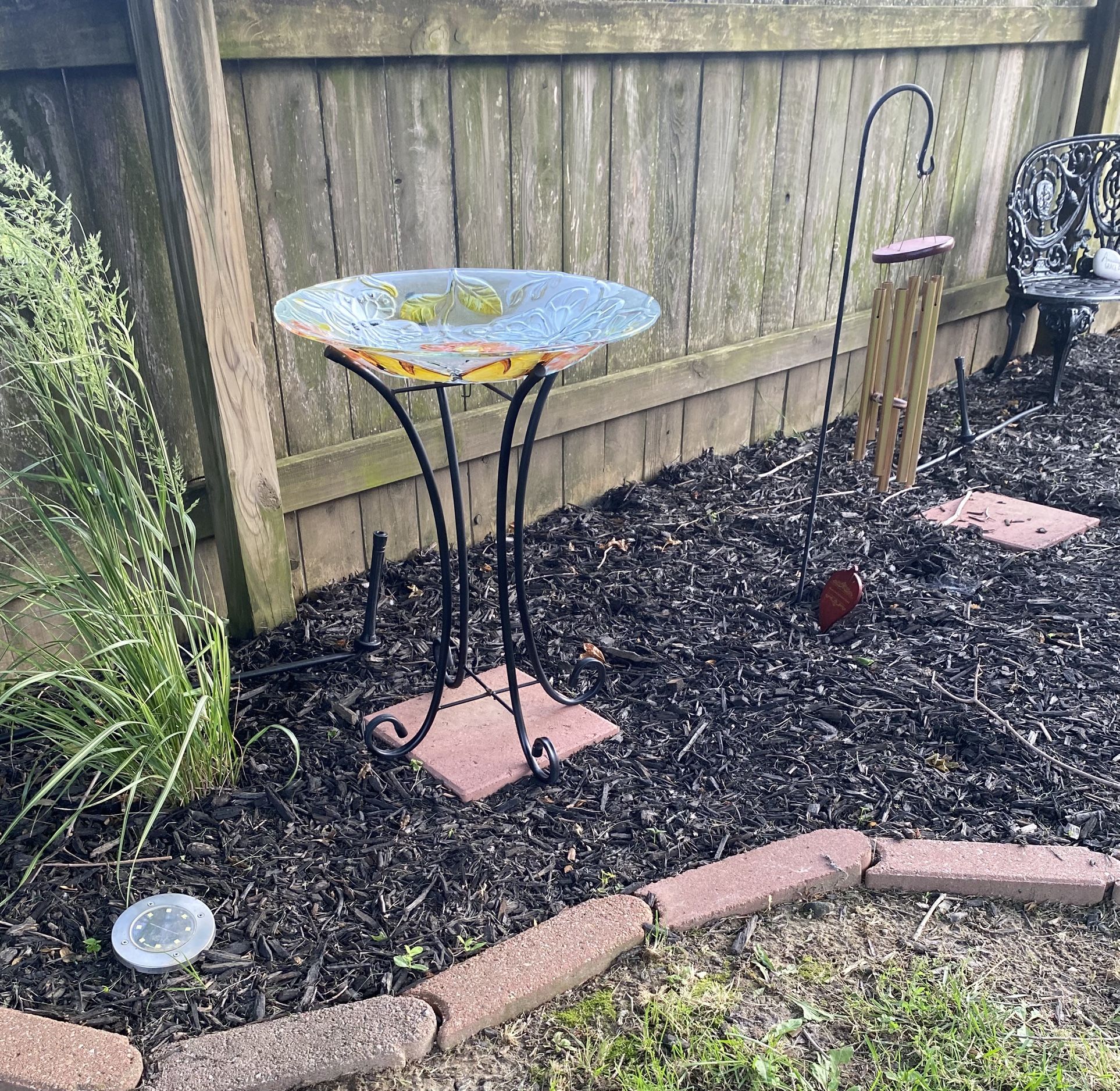 Glass Bird Bath