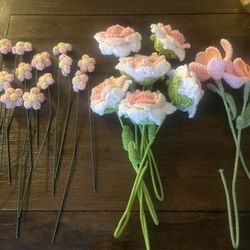 Crochet Flowers Roses Lilies