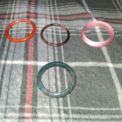 Women Crystal Glass Bangle Bracelets 