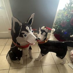 Husky Dogs Christmas Outdoor Ornament 