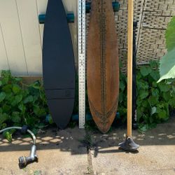 To Cruising Long Boards With Pushing Sticks 
