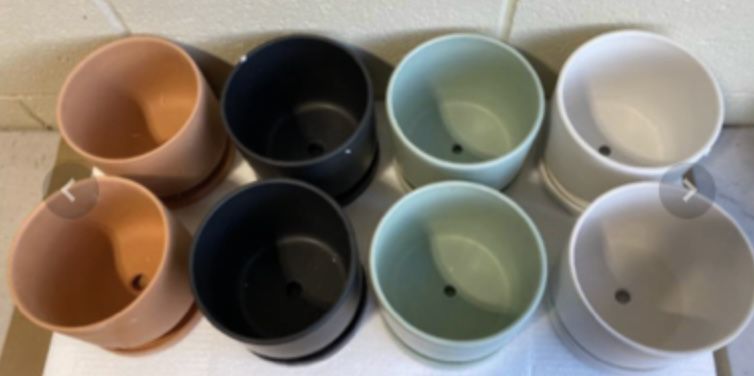 (4) Ceramic Flower Pots-$15 For 4
