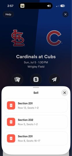 Cubs vs Cardinals July 5th (4 tickets)
