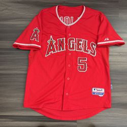 Majestic Los Angeles Angels Albert Pujols #5 MLB Baseball Stitched Jersey Sz XL  100% authentic. Good condition, lightly worn.   The product is a Maje