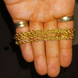 14k Gold Filled Rope Chain 24"