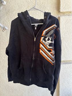 Y2K Vintage Metal Mulisha Zip Hoodie
