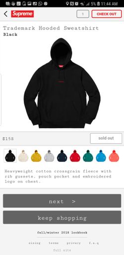 Supreme black hoodie 9/6 drop