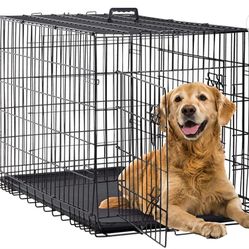 36" Foldable Dog Crate With Double Doors 