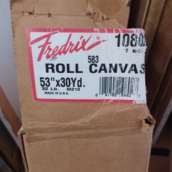 53" x 30 Yds Fredrix 533 Unprimed Cotton Canvas