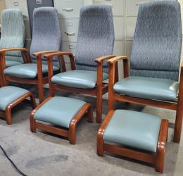 High Back Chairs/ With Stool 