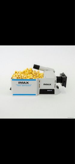 Two IMAX Camera Popcorn Buckets