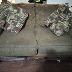 Free Brown Couch & Loveseat 