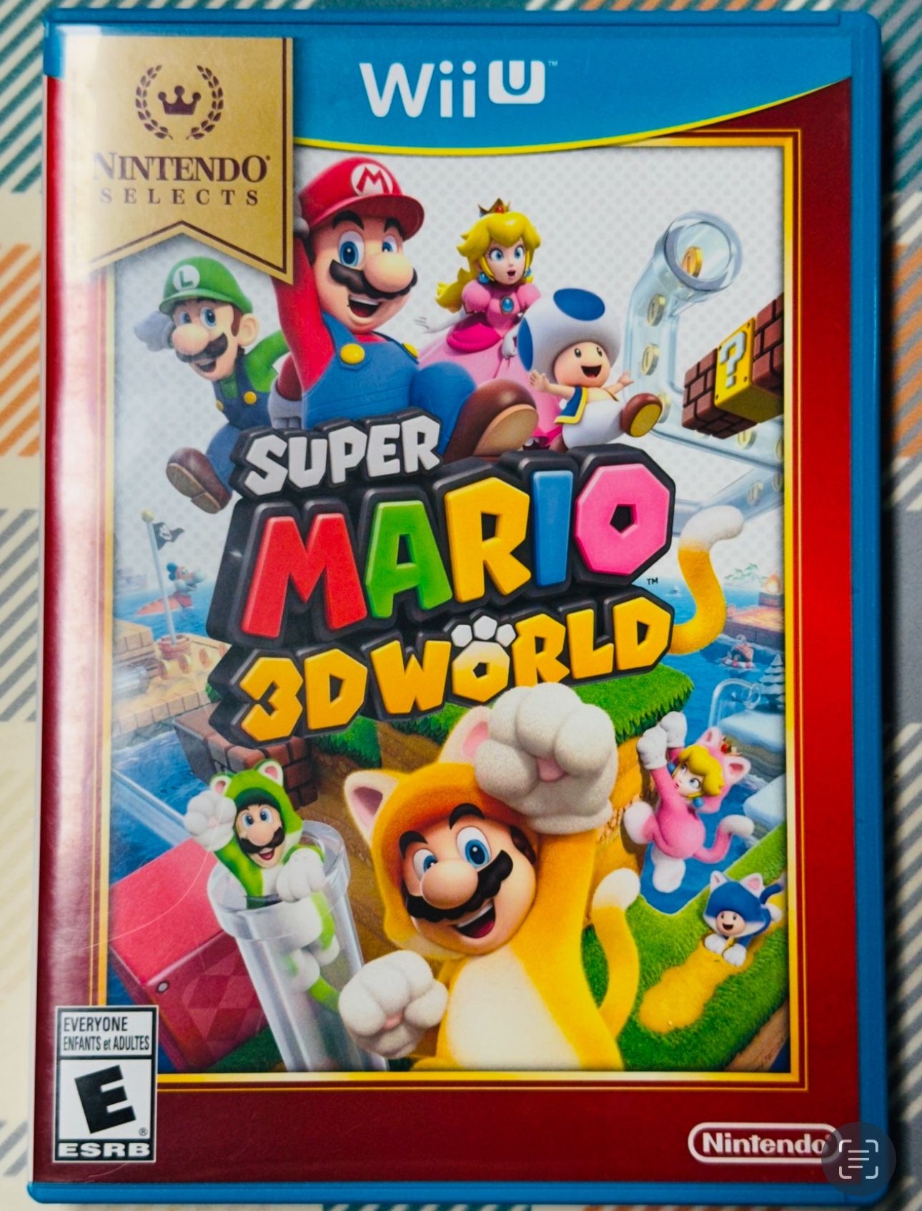 Super Mario 3D World - Nintendo Wii U Authentic Game With Case Tested/Works!