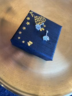 Great Xmas Or Bday  Gift! 1ct (each Side) Moissanite s925 silver  Earring Screw Back Design