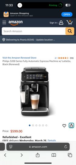Phillips 3200 Espresso Machine
