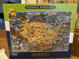 2,000 Piece Jigsaw Puzzle - National Parks Map