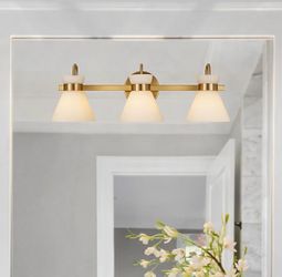 Origin 21 Zadie 24-in 3 Light Champagne Mid-century Bathroom Vanity light